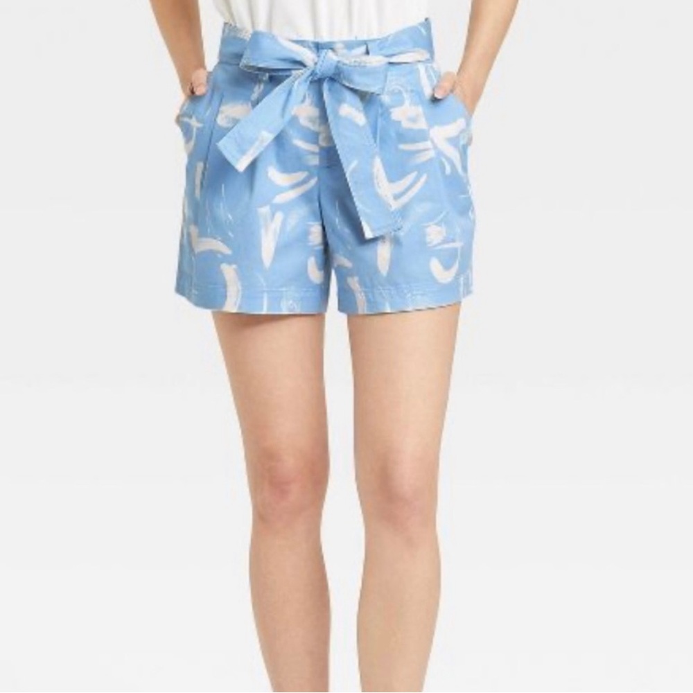Women's High Rise Pleat Front Shorts- a new day- Blue - Size 4